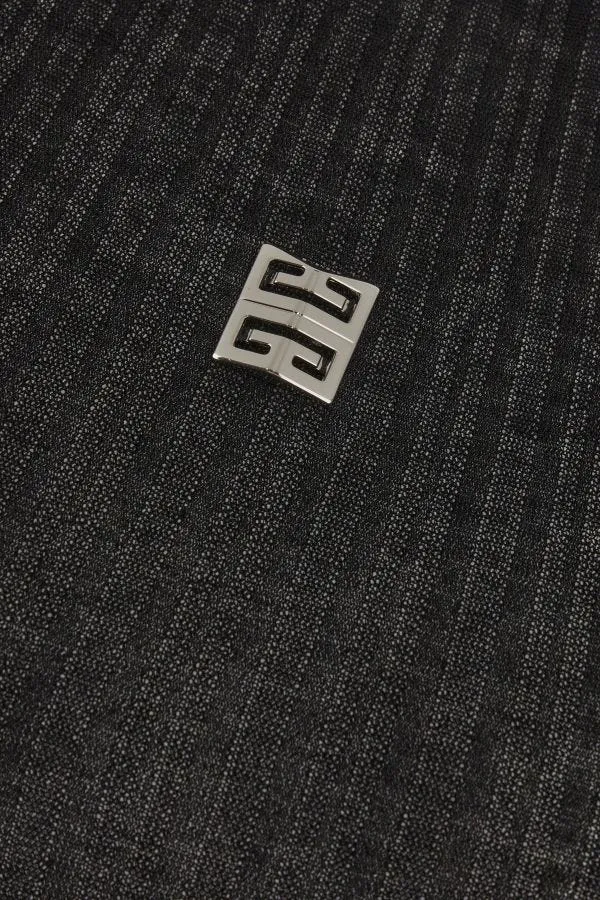 Givenchy Logo Plaque Ribbed Singlet Top