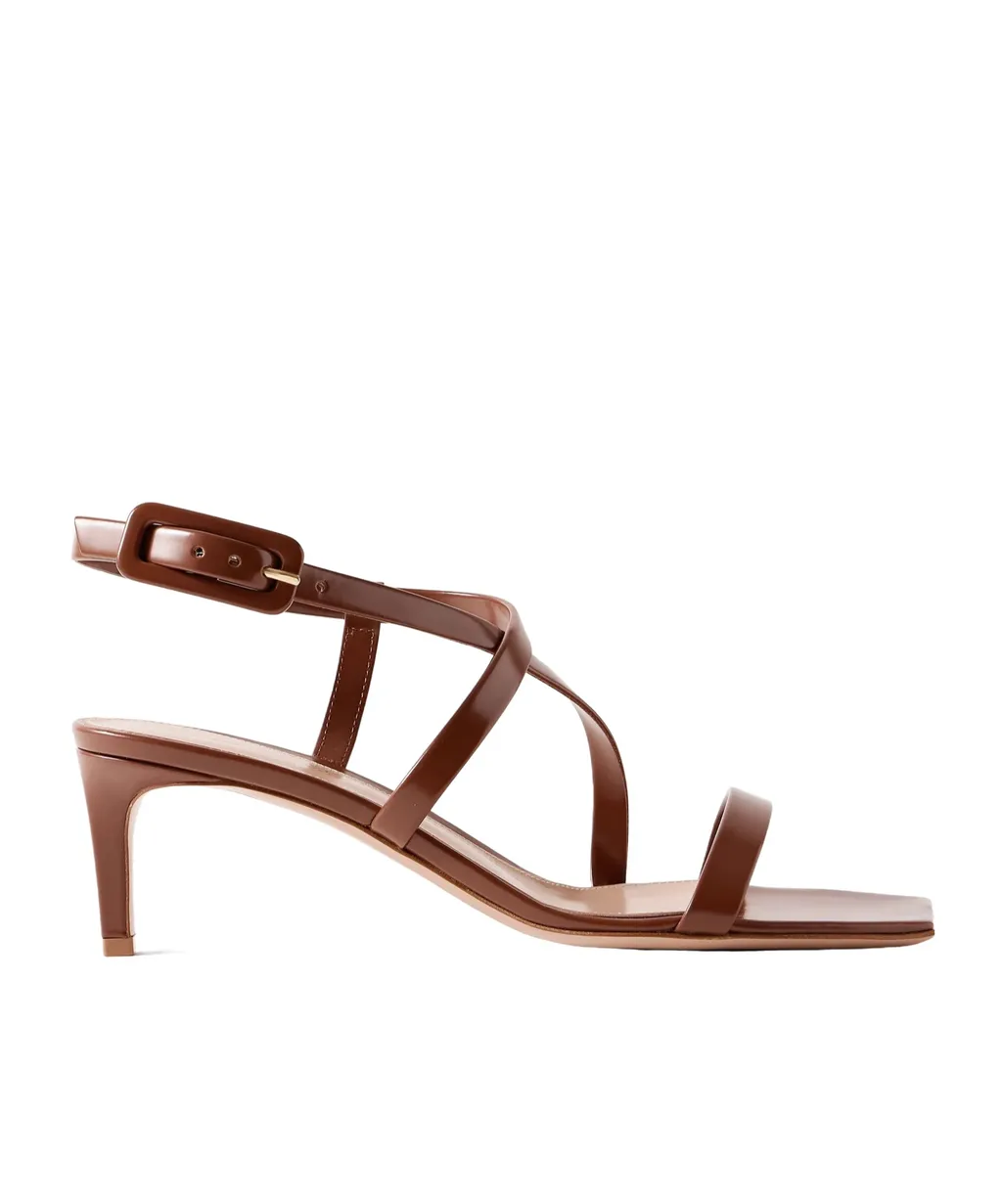 Square-Headed High-Heeled Sandals