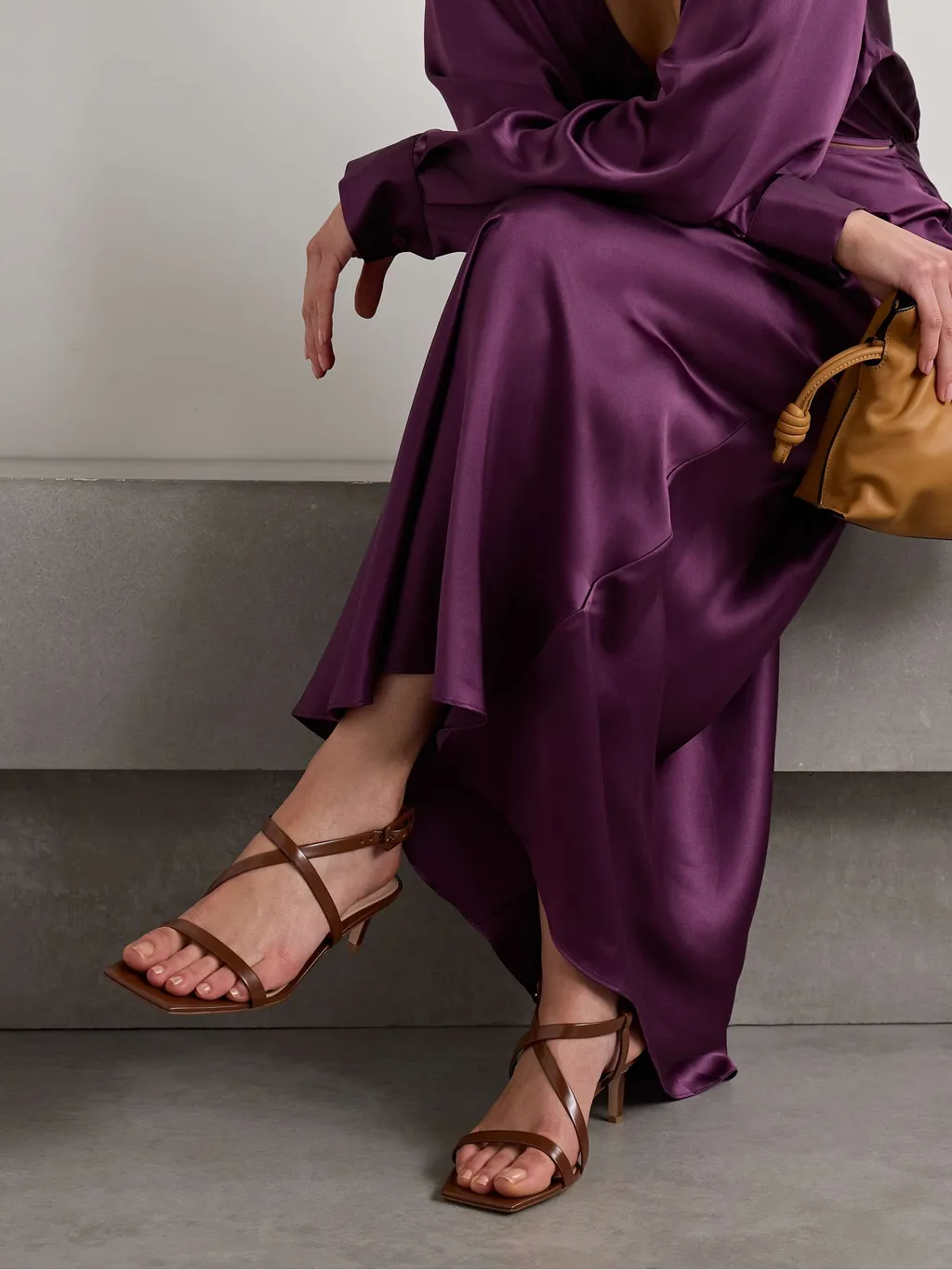 Square-Headed High-Heeled Sandals