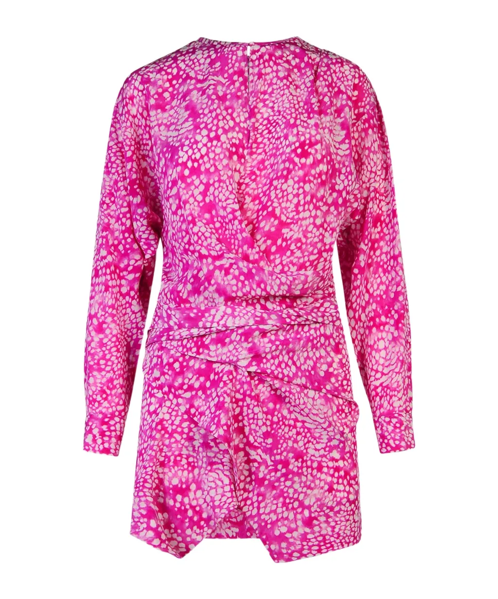 Isabel Marant Habla Patterned Printed Sleeved Dress