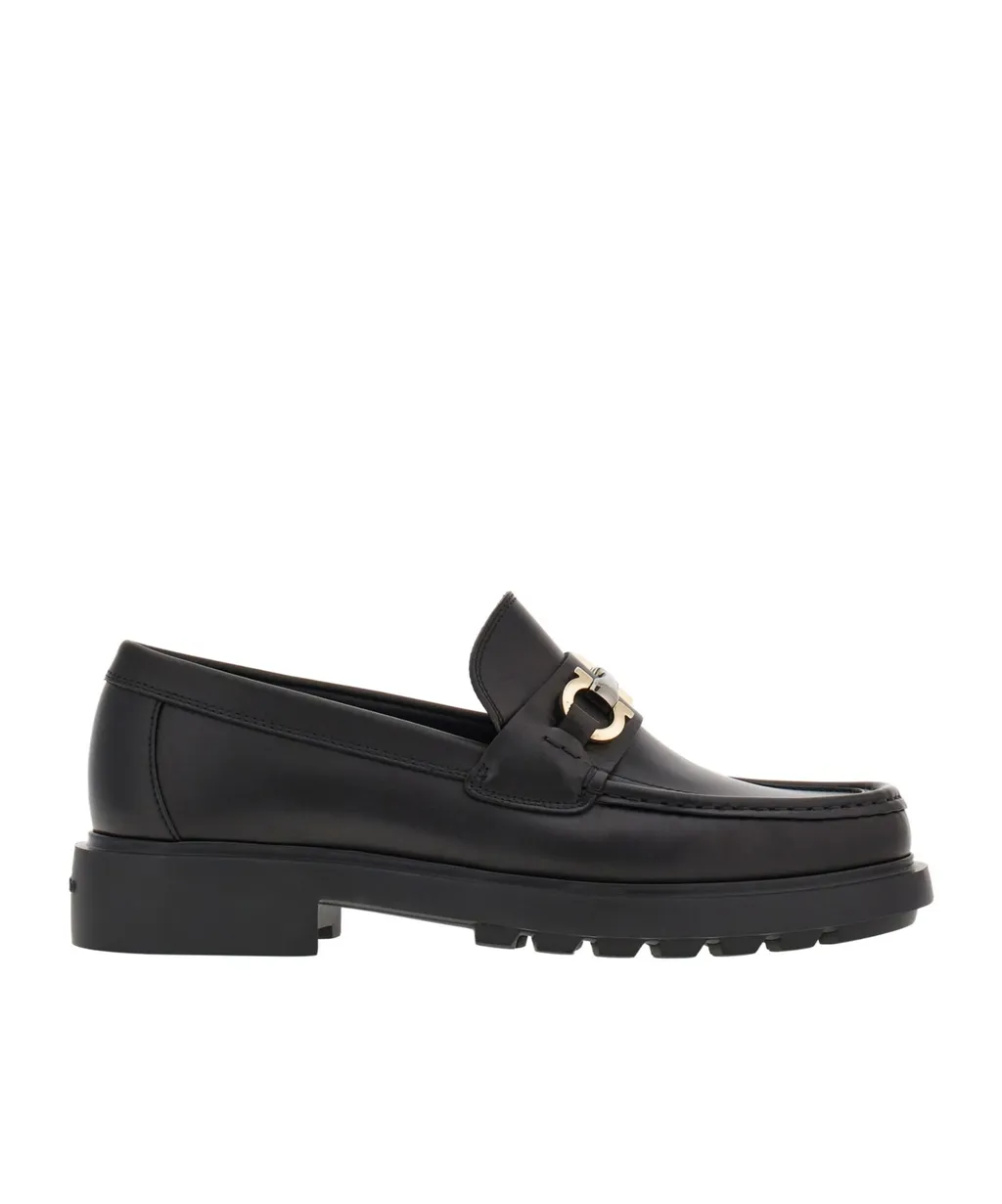 Salvatore Ferragamo Gancini-Plaque Slip-On Loafers