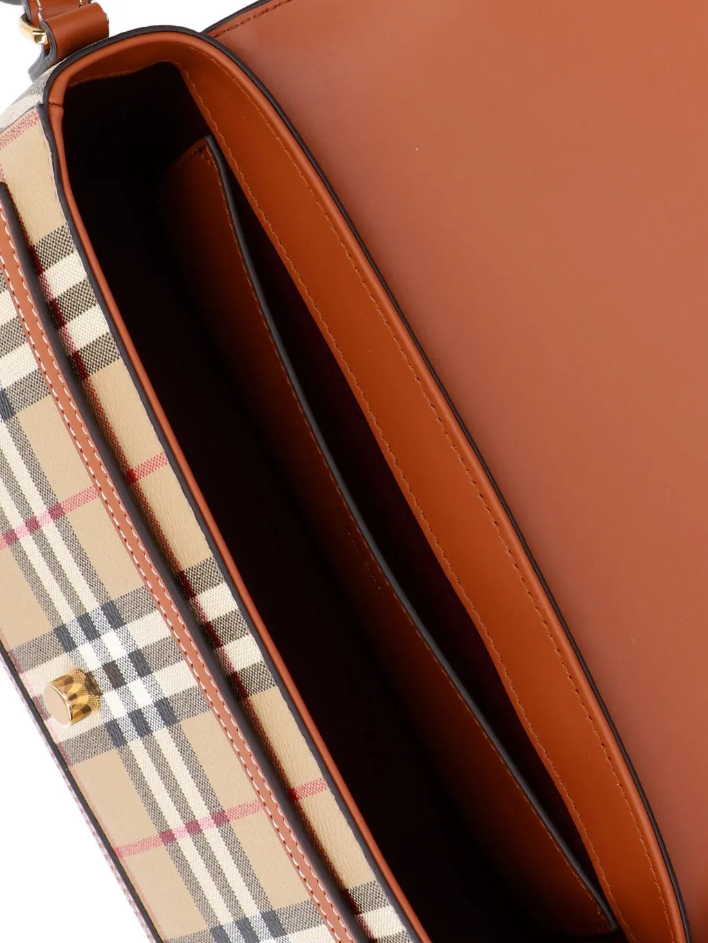 Burberry Checked Foldover-Top Shoulder Bag