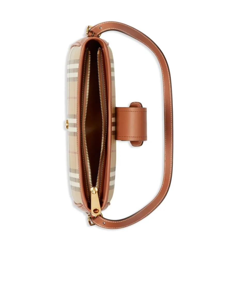 Burberry Check Printed Buckle-Detailed Shoulder Bag