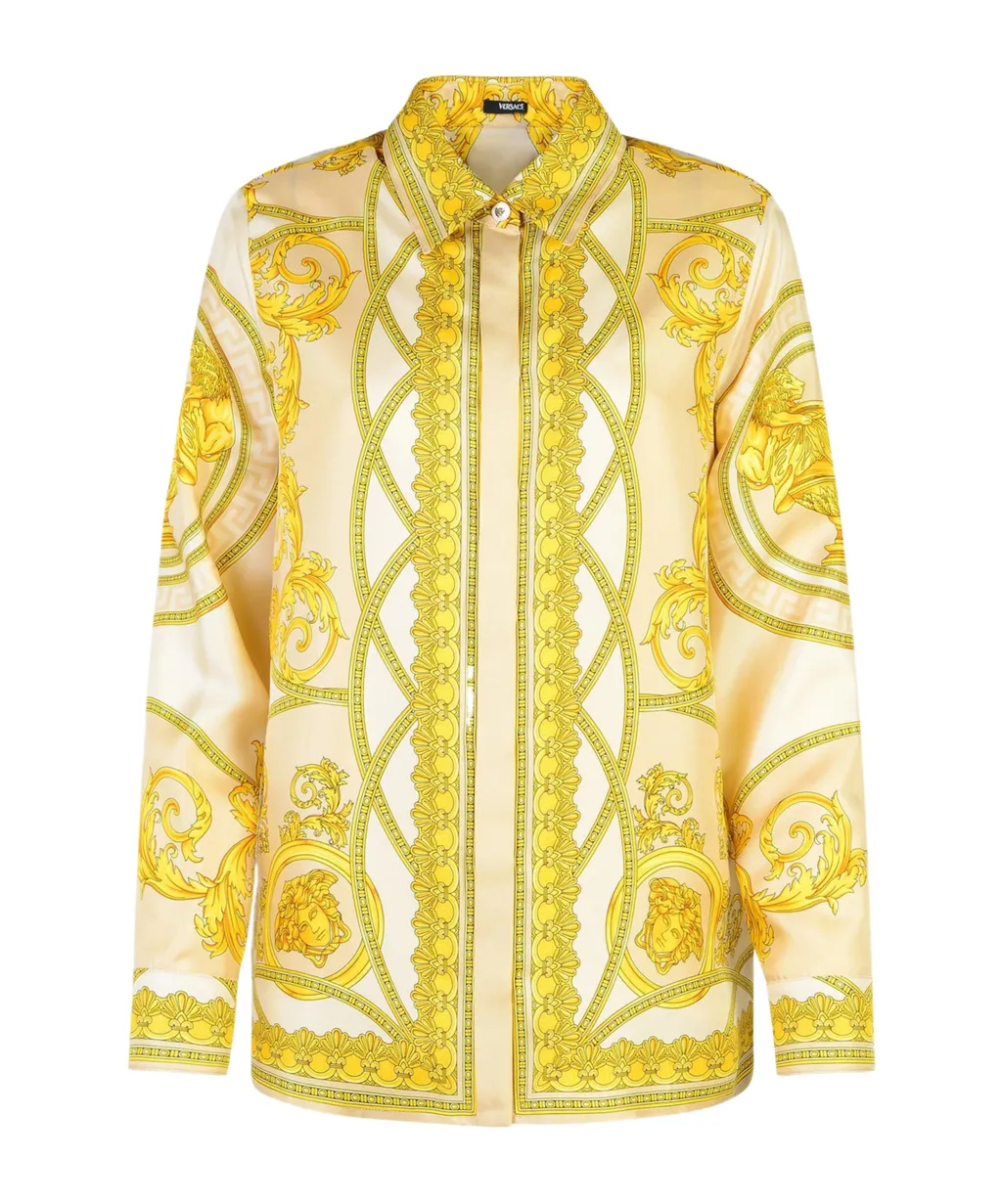 Versace Pattern-Printed Long-Sleeved Shirt