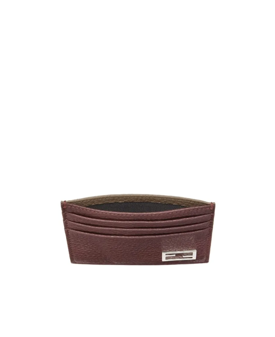 Fendi Baguette Logo Plaque Card Holder