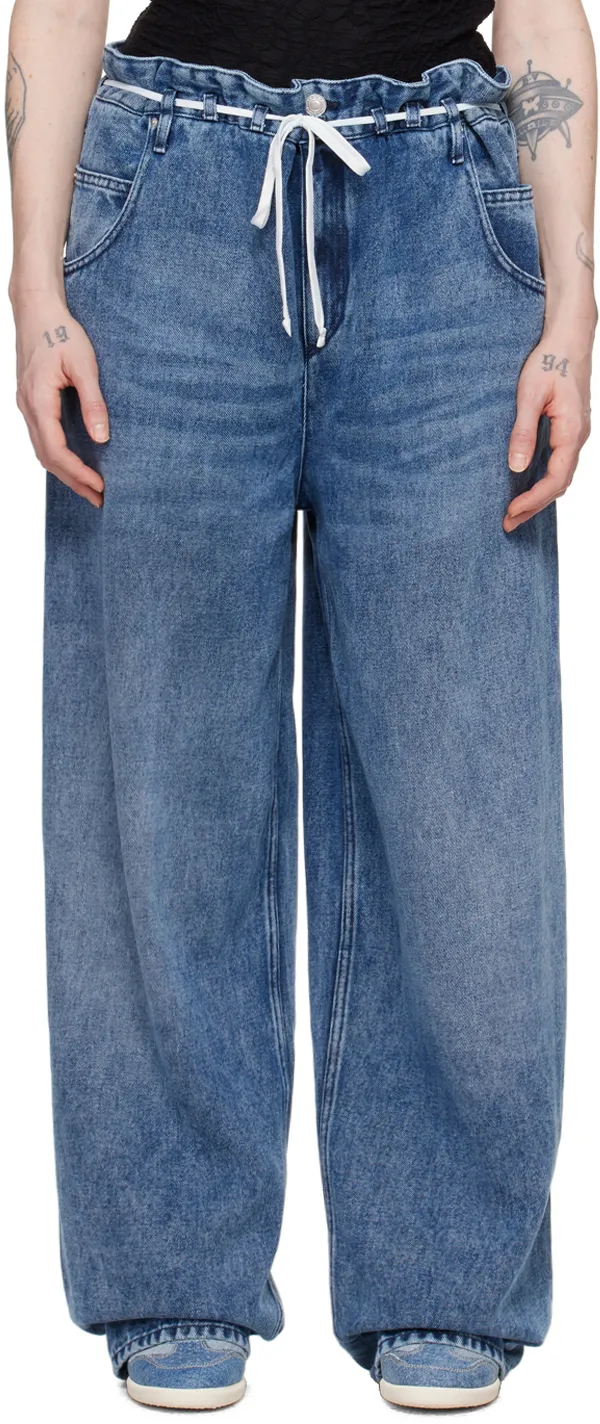Isabel Marant Jordy Wide-Leg Drawstring Trousers