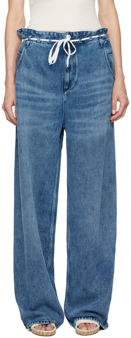 Isabel Marant Jordy Wide-Leg Drawstring Trousers