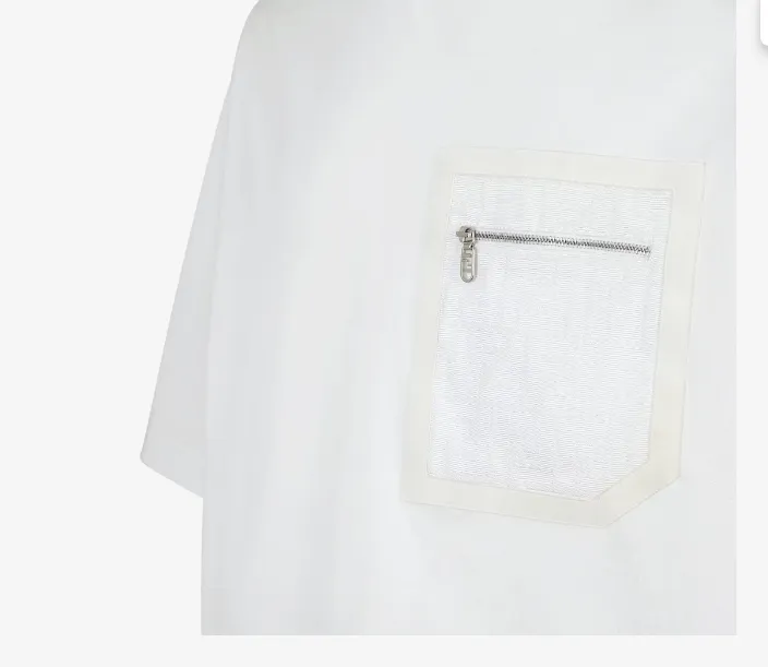 Fendi Monogrammed Pocket Crewneck T-Shirt