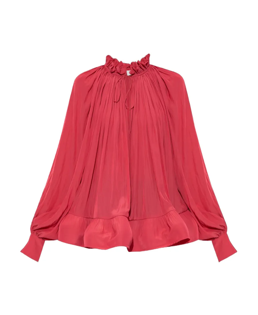 Lanvin Tie-Neck Ruffle Detailed Blouse