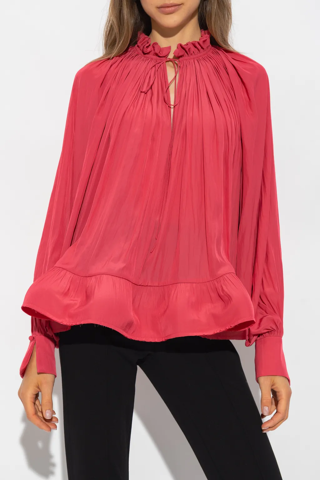 Lanvin Tie-Neck Ruffle Detailed Blouse