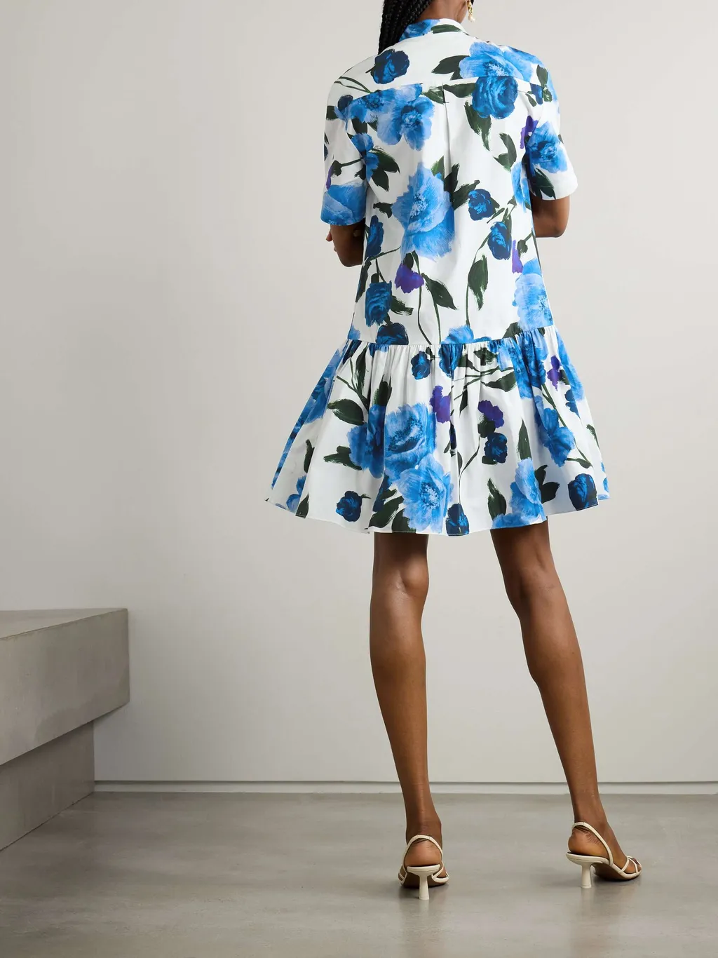 Floral-Print Cotton Minidress