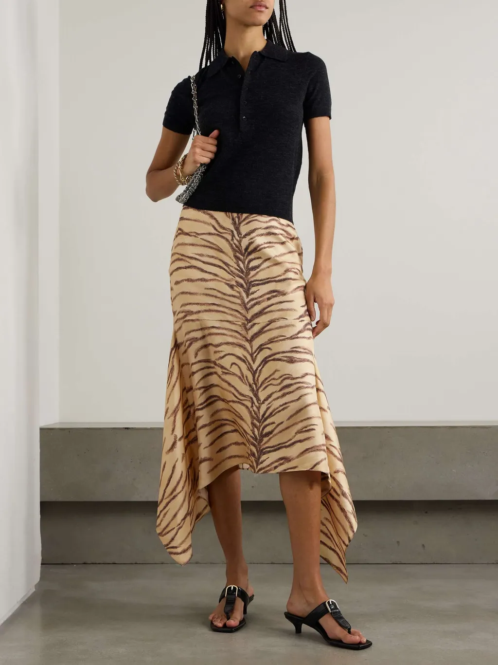 Asymmetrical Ruffled Skirt