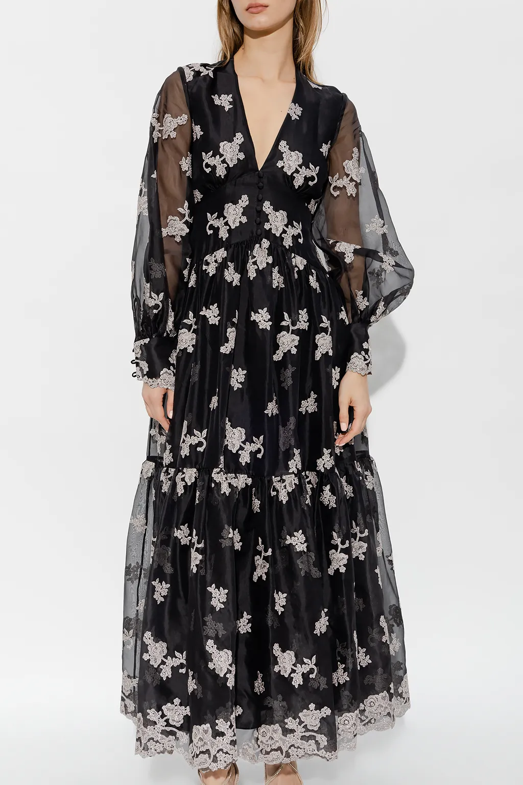 Tabetha Embroidered Organza Maxi Dress