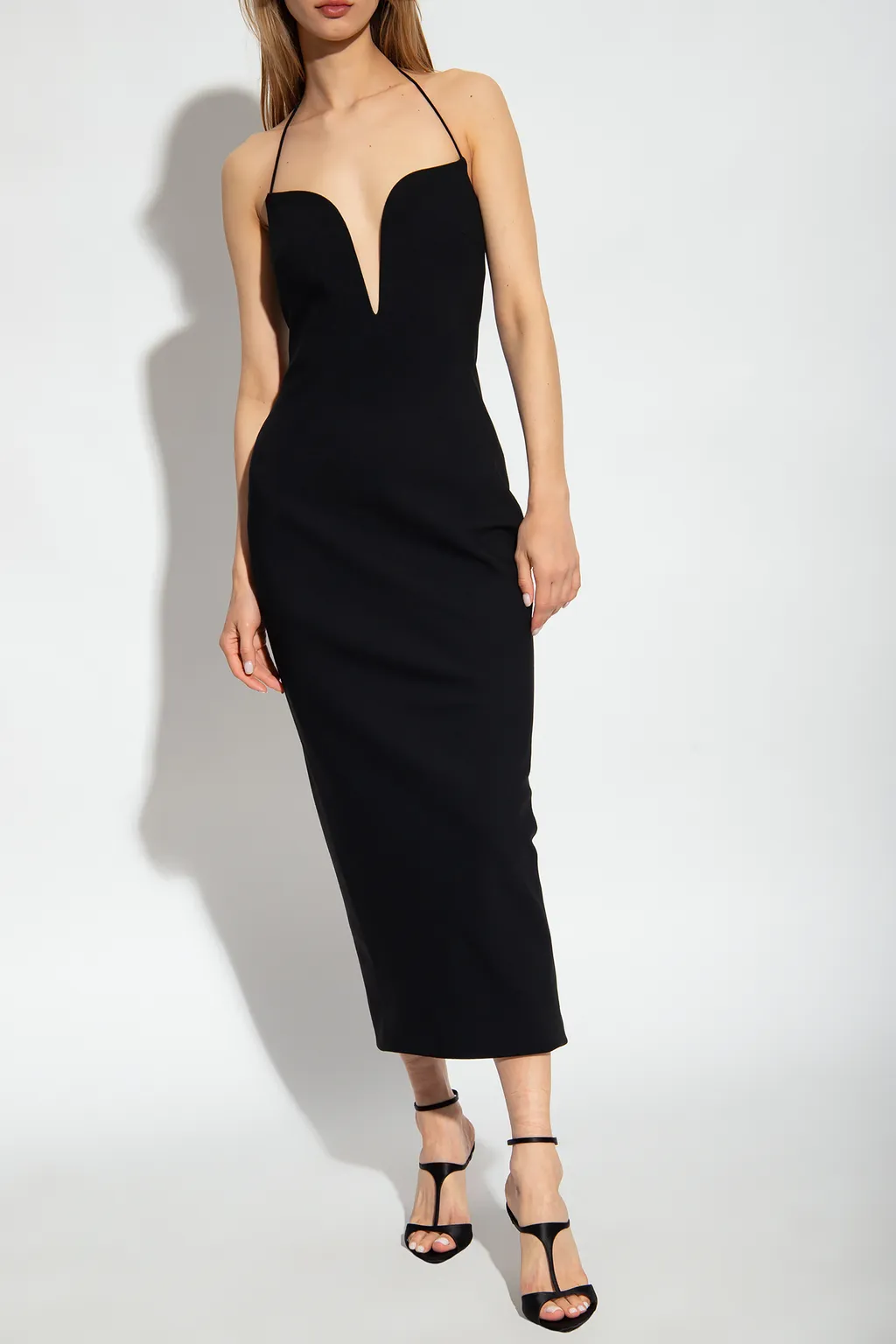 Givenchy Plunged Slit Neckline Dress
