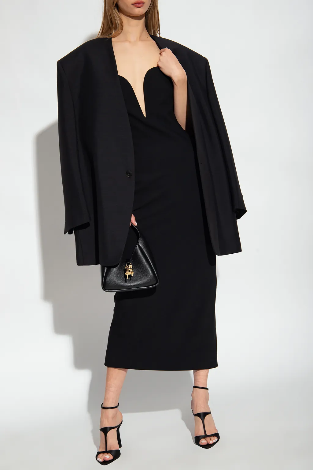 Givenchy Plunged Slit Neckline Dress
