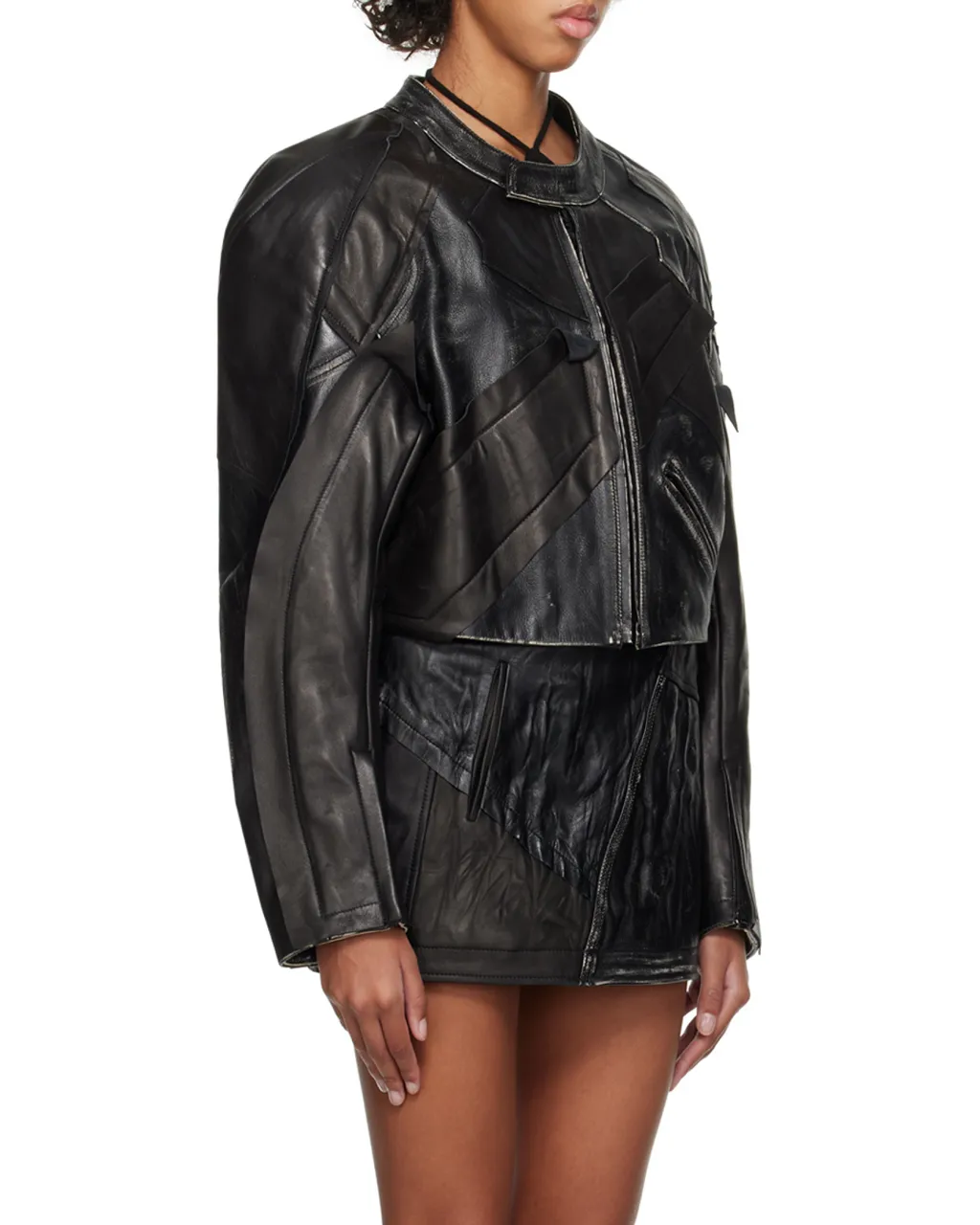 Patchwork Leather Jacket
