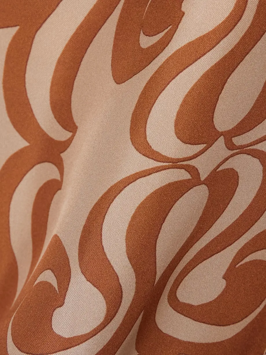 Printed Mid-Length Skirt