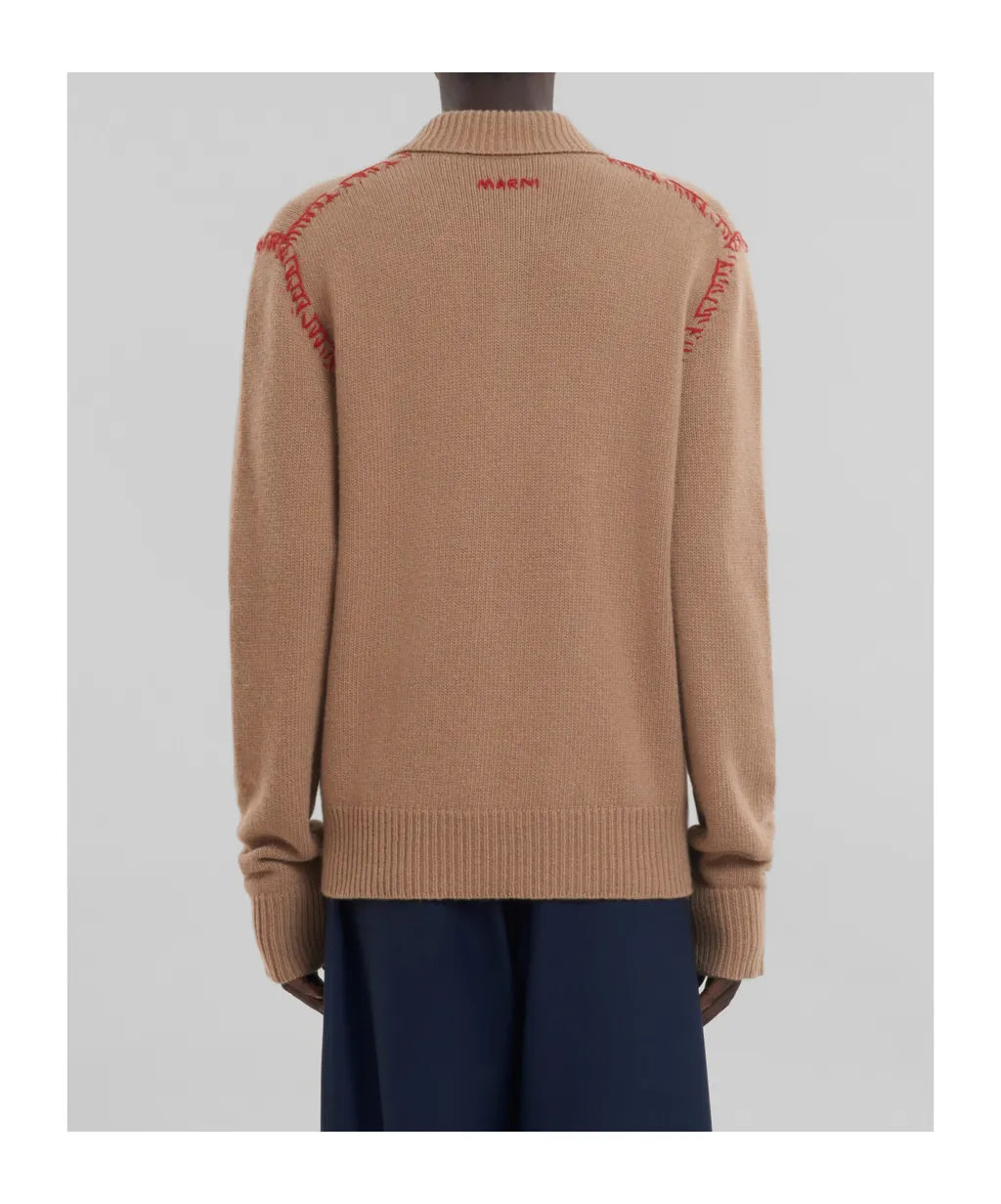 Marni Long Sleeved Knitted Polo Jumper