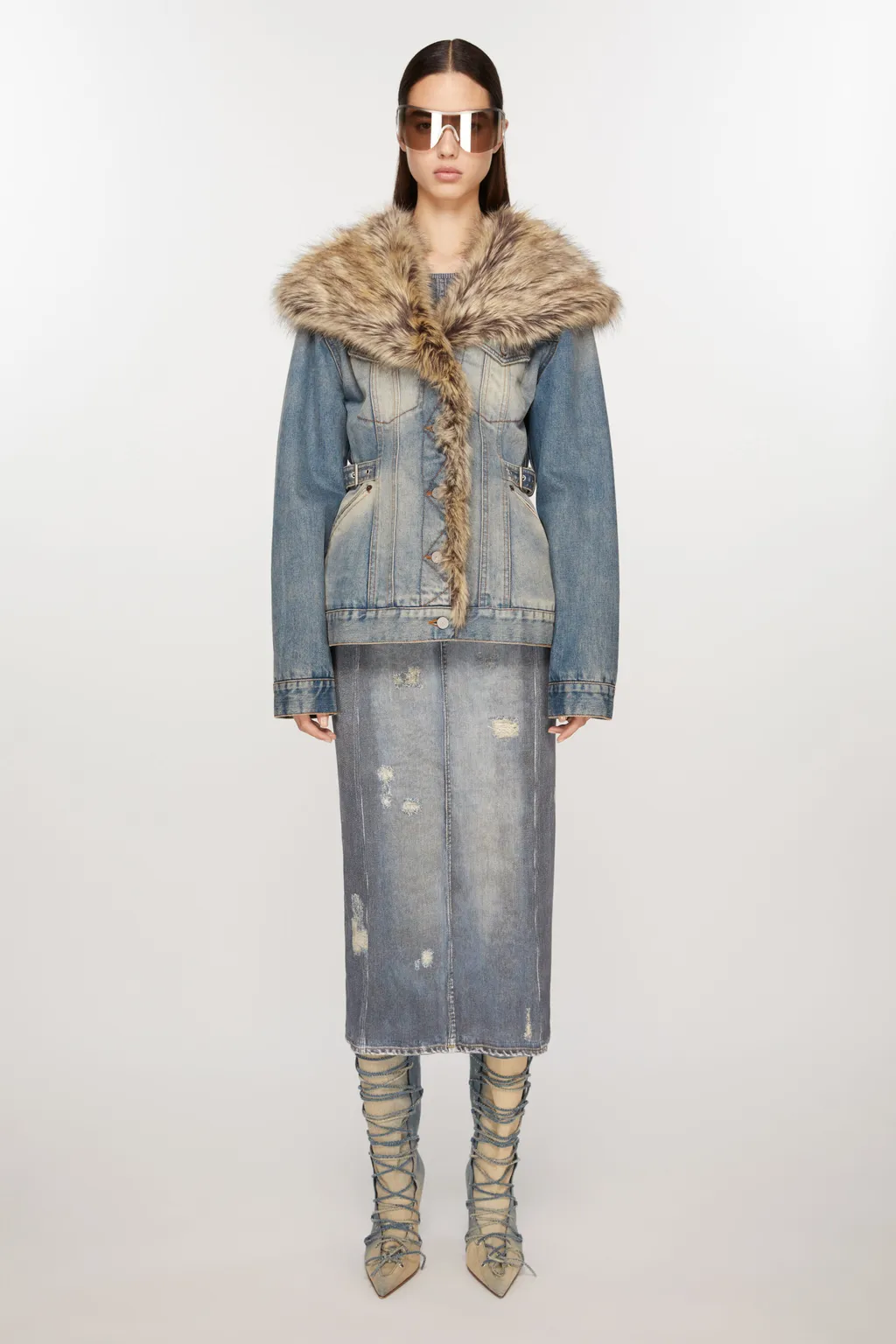 Sailor-Collar Denim Jacket
