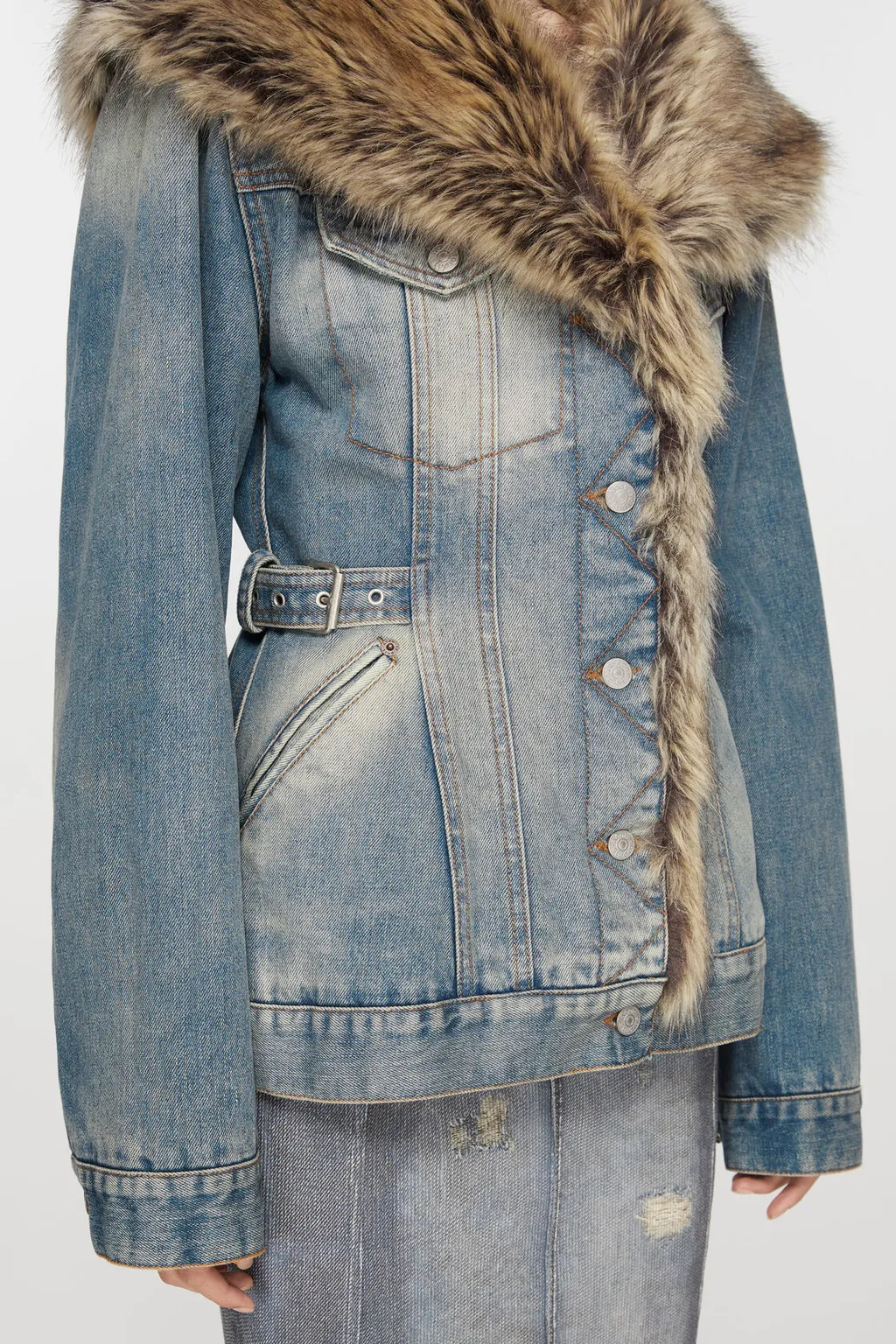Sailor-Collar Denim Jacket