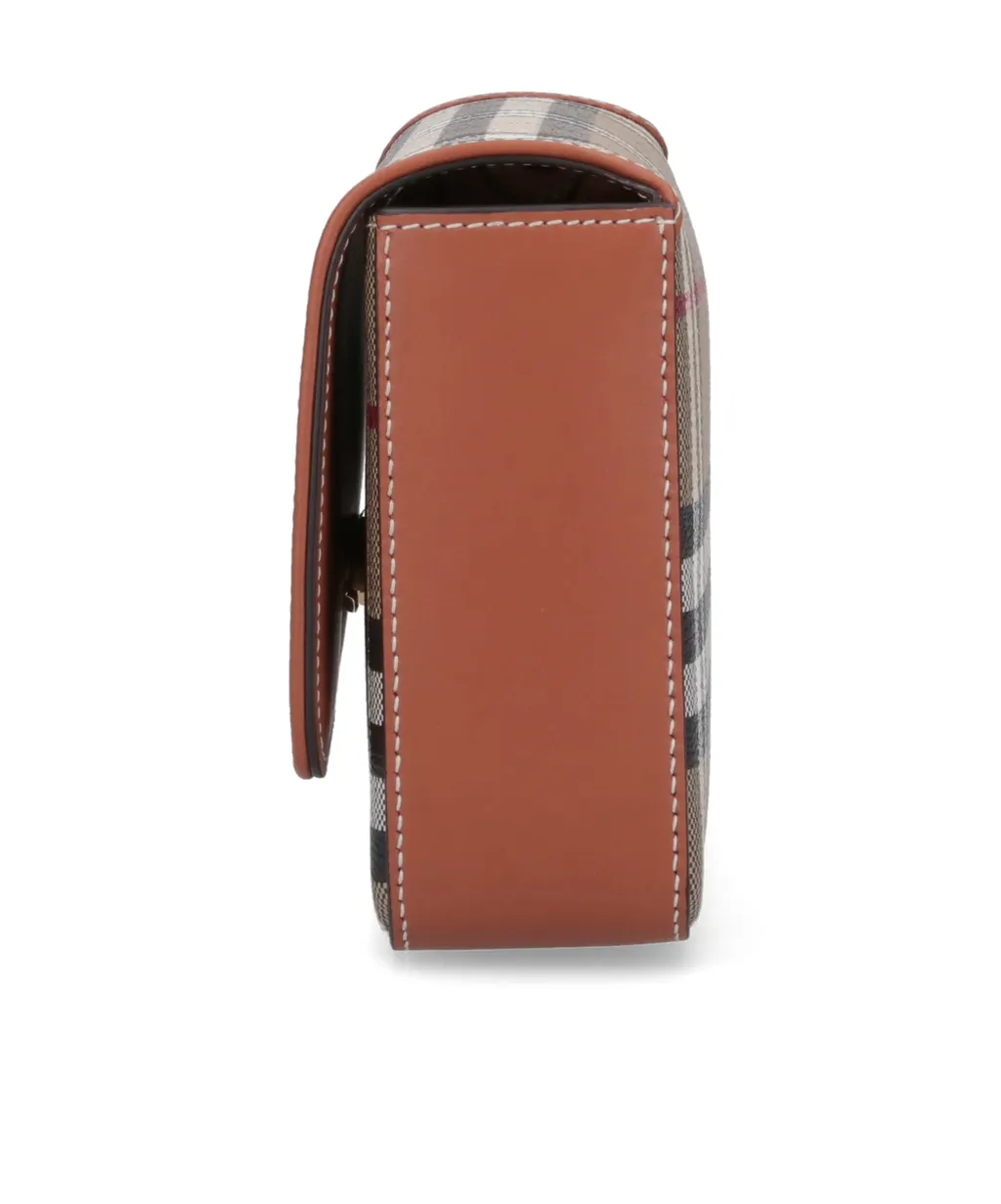 Burberry Checked Foldover-Top Shoulder Bag