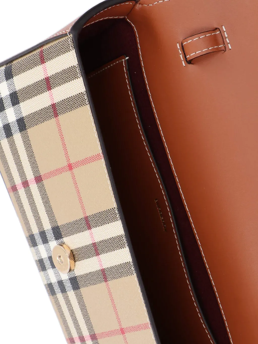Burberry Checked Foldover-Top Shoulder Bag