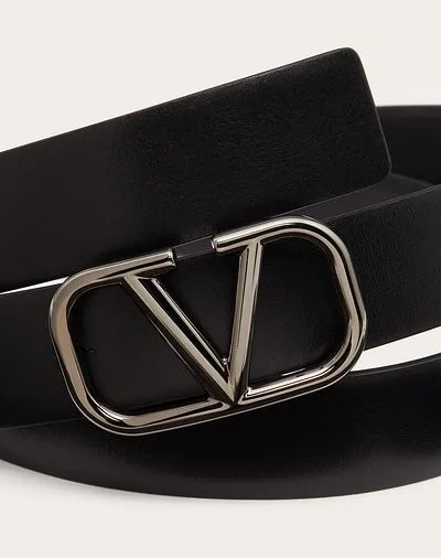 Valentino Vlogo Plaque Buckled Belt