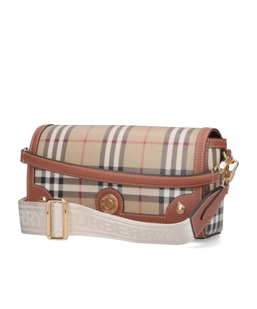 Burberry Checked Foldover-Top Shoulder Bag