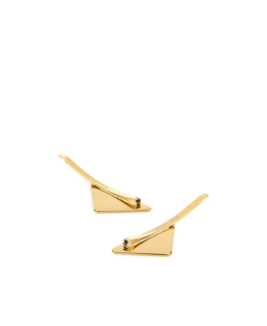 Prada Triangle Logo Hair Clip Set