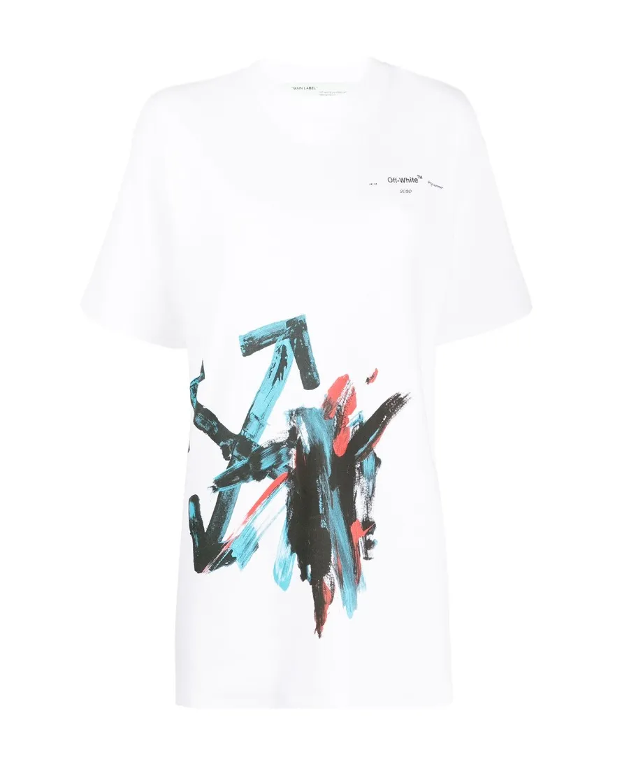 Oversized Brushstroke Arrow T-Shirt