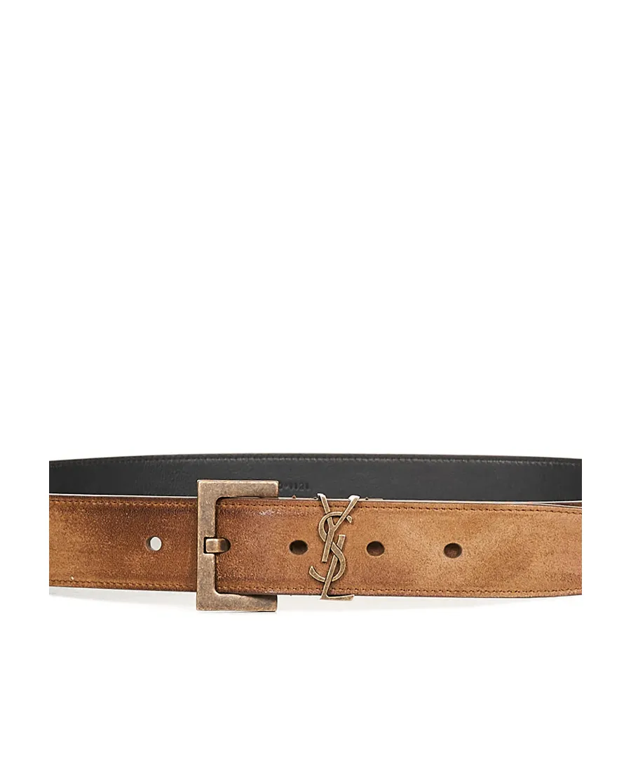 Saint Laurent Logo Plaque Belt