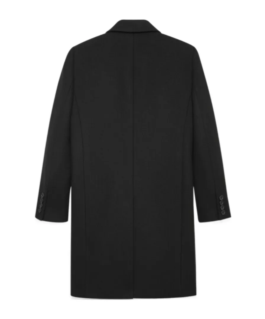 Saint Laurent Double-Breasted Long-Sleeved Coat