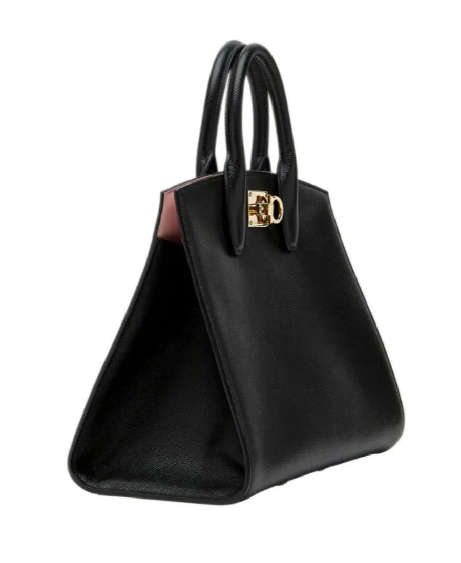Salvatore Ferragamo Studio Box Medium Top Handle Bag