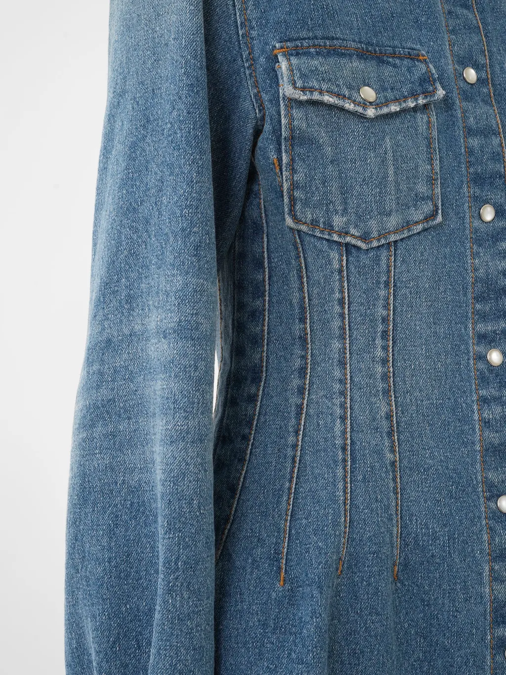 Chlo Corset Detailed Western Shirt