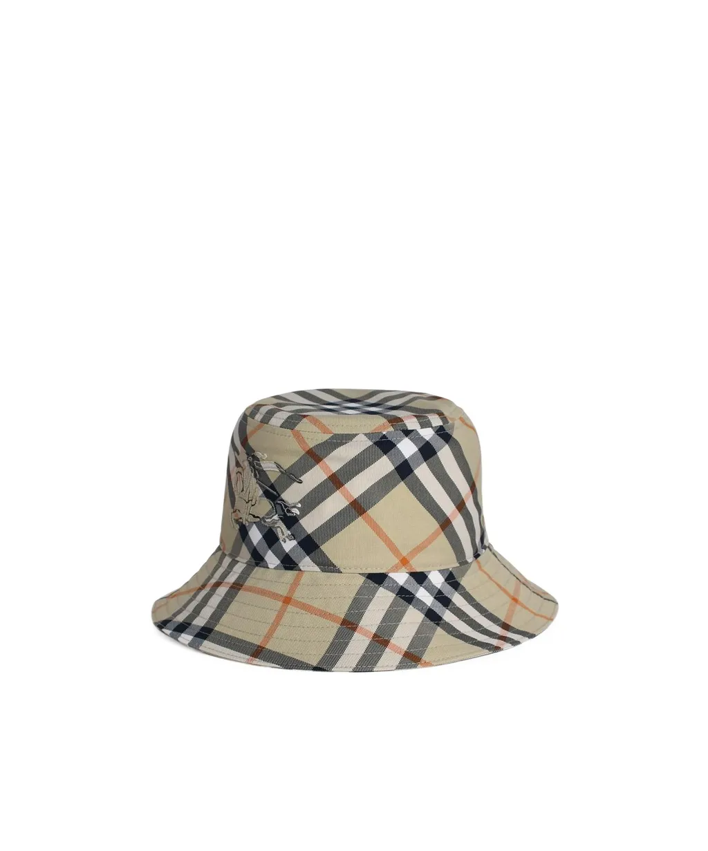 Burberry Ekd Motif Checked Bucket Hat