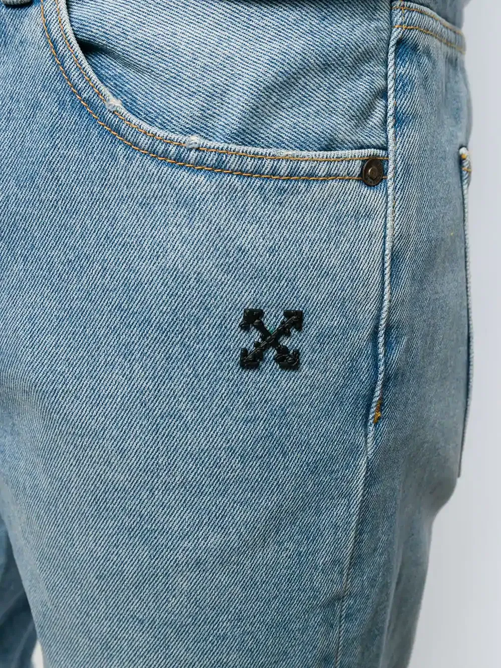 Stitched Straight Jeans
