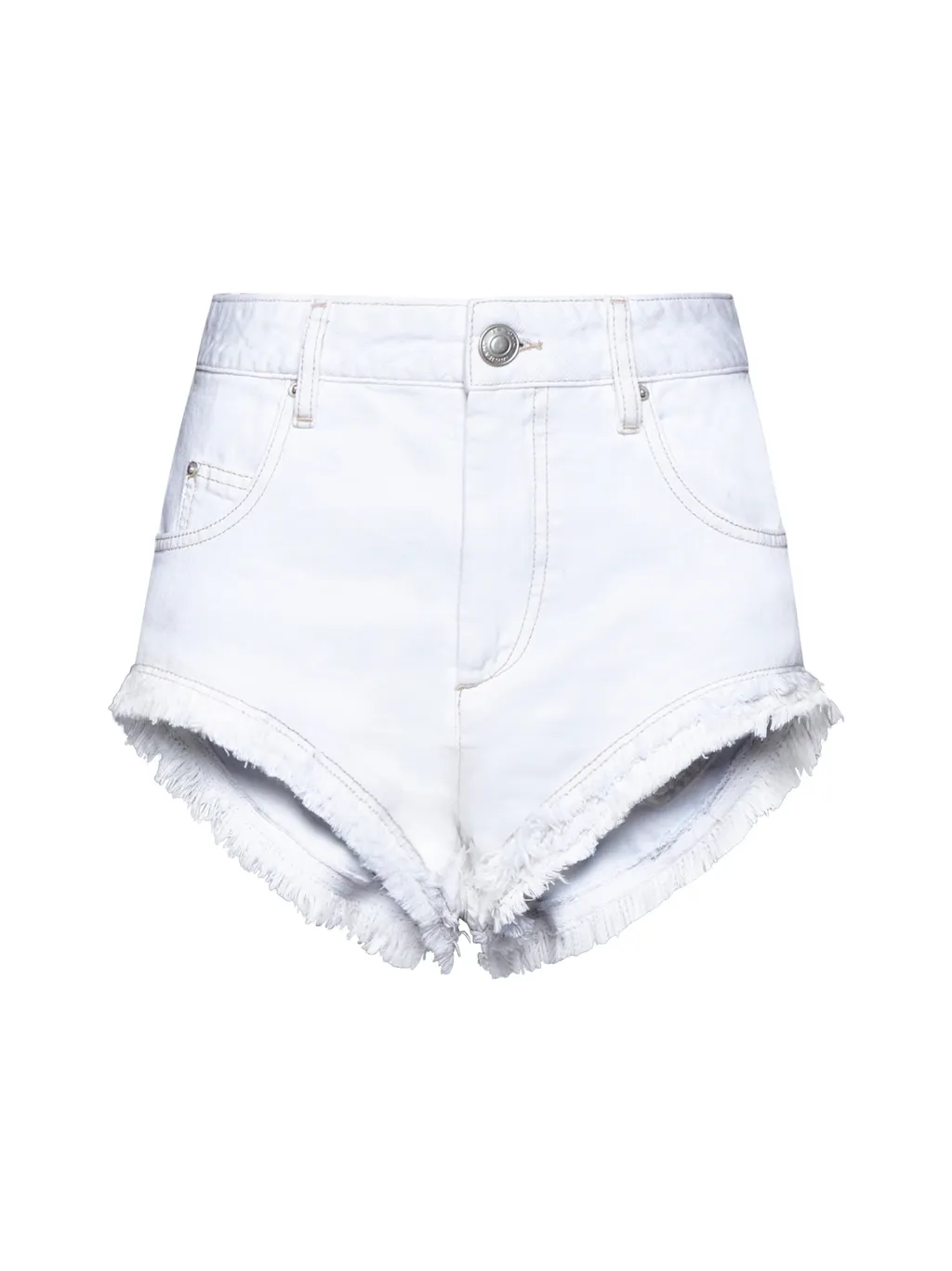 Isabel Marant Frayed Hem Denim Shorts