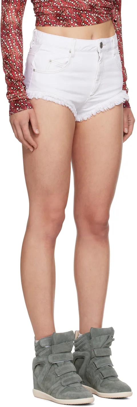 Isabel Marant Frayed Hem Denim Shorts