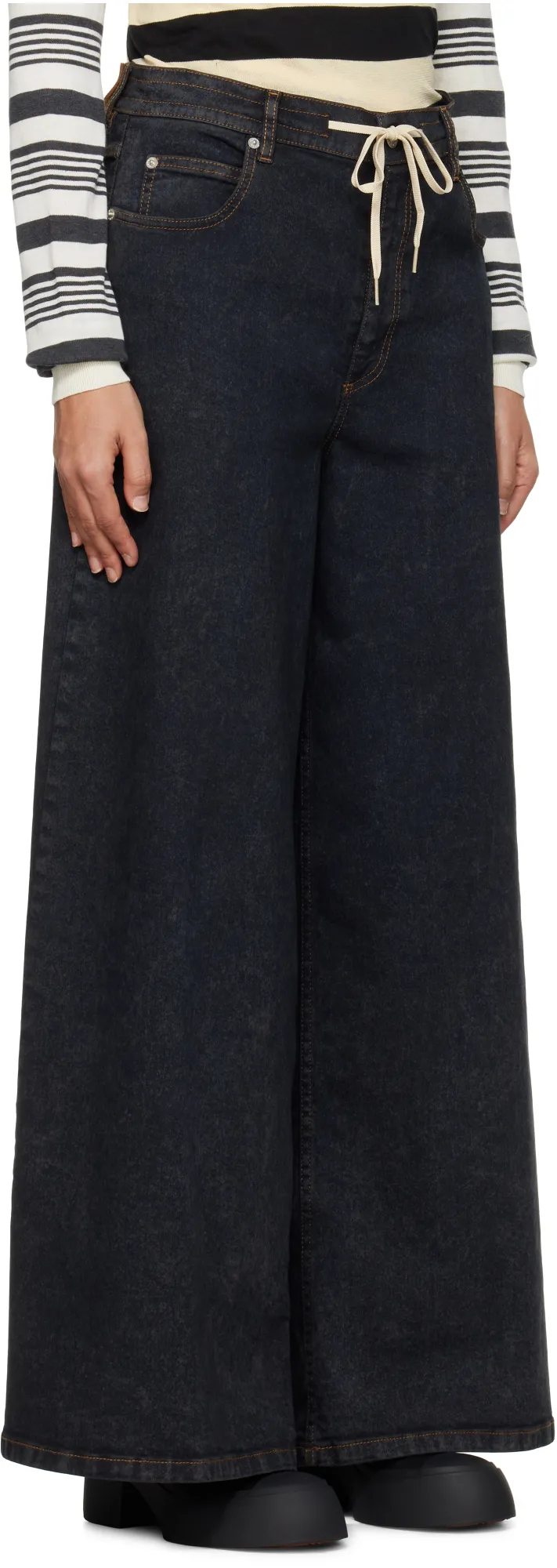 Marni Drawstring Wide-Leg Jeans