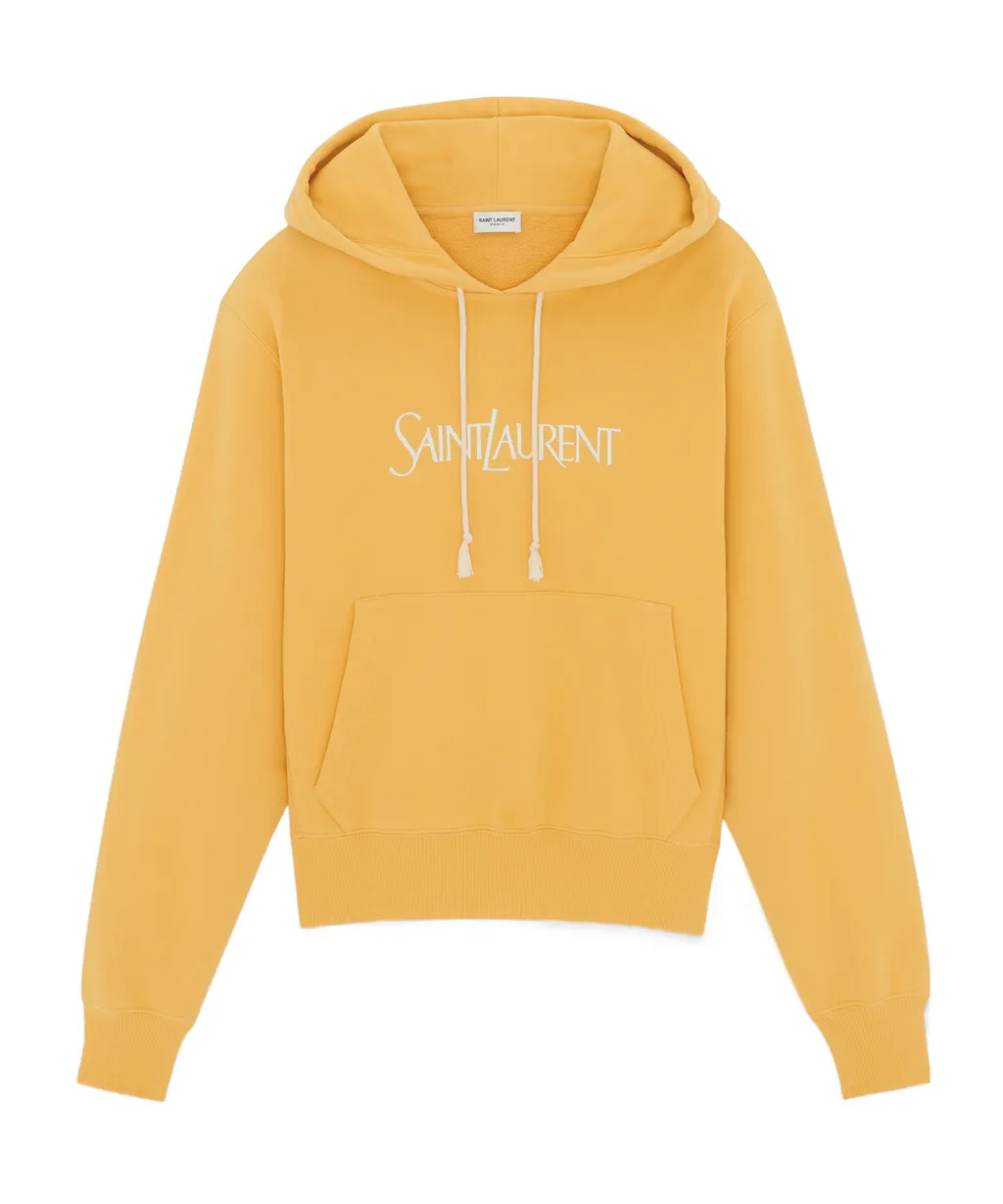 Saint Laurent Logo Embroidered Oversized Hoodie