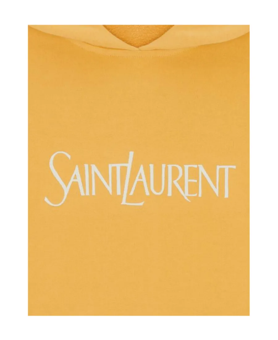 Saint Laurent Logo Embroidered Oversized Hoodie