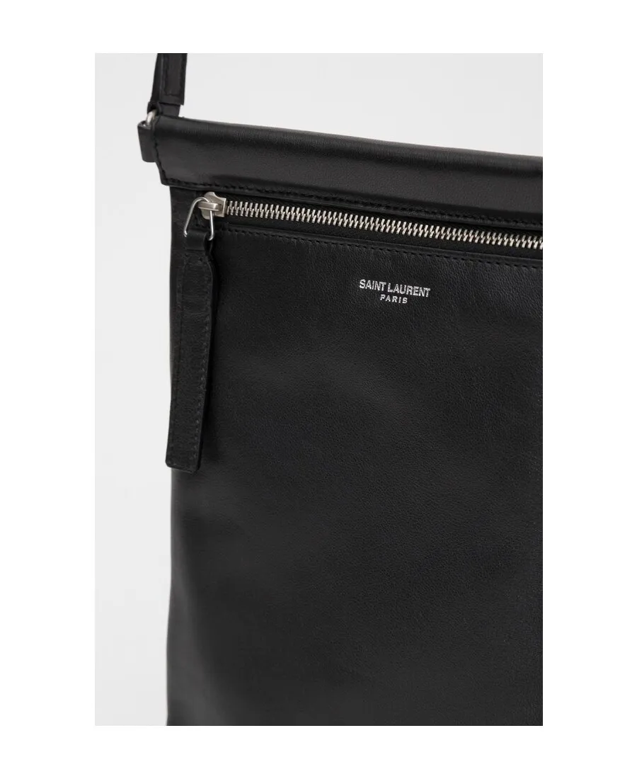 Saint Laurent Logo Flat Crossbody Bag