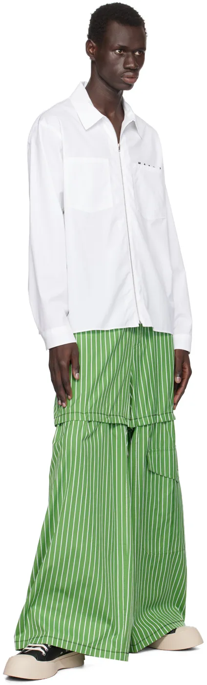 Marni Logo Printed Long-Sleeved Zipped Shirt