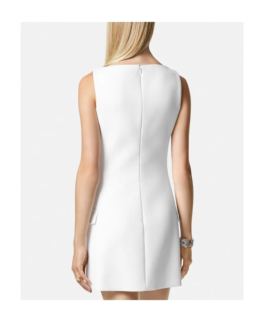 Medusa Head-Button Crepe Minidress