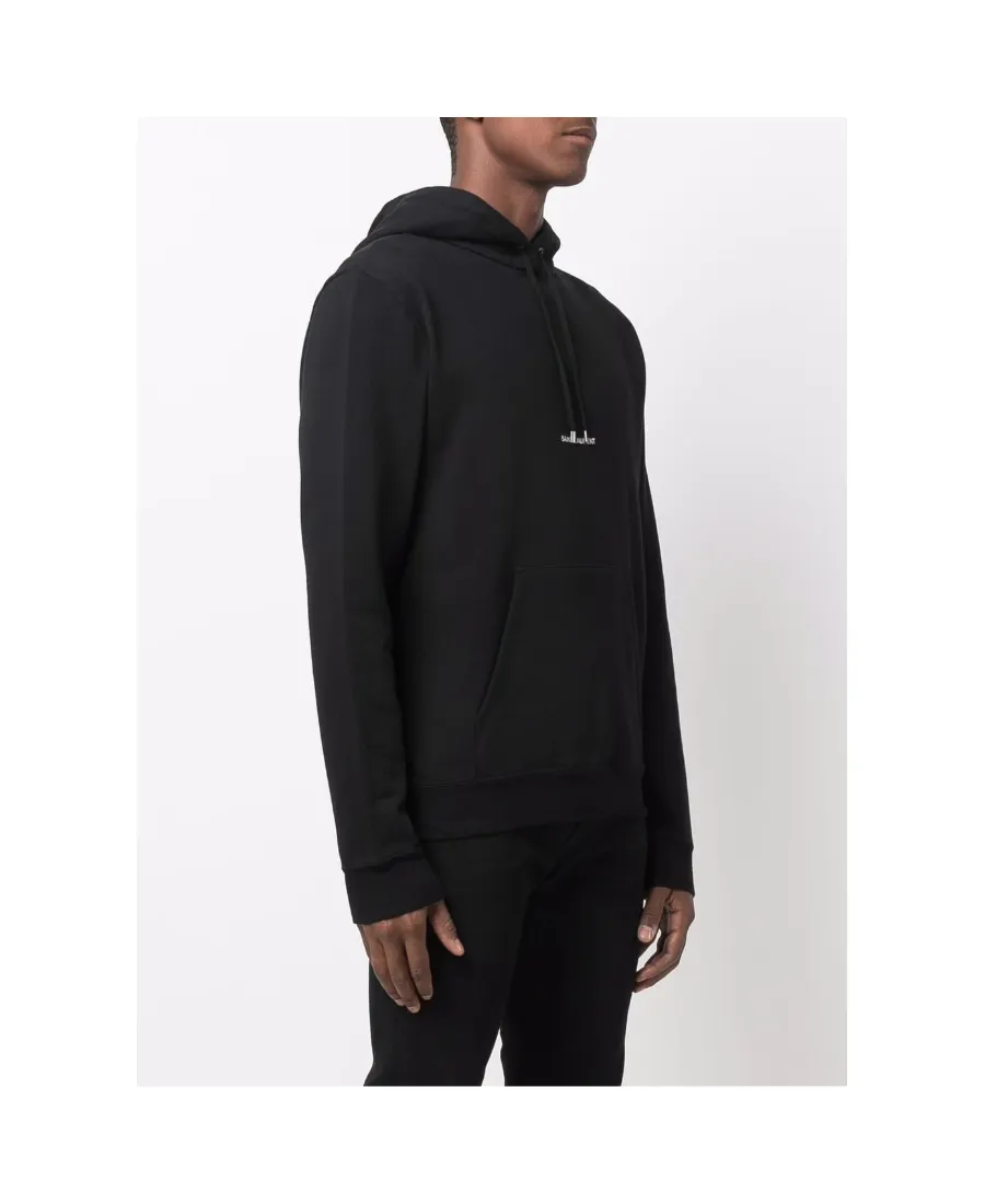 Saint Laurent Logo Printed Drawstring Hoodie