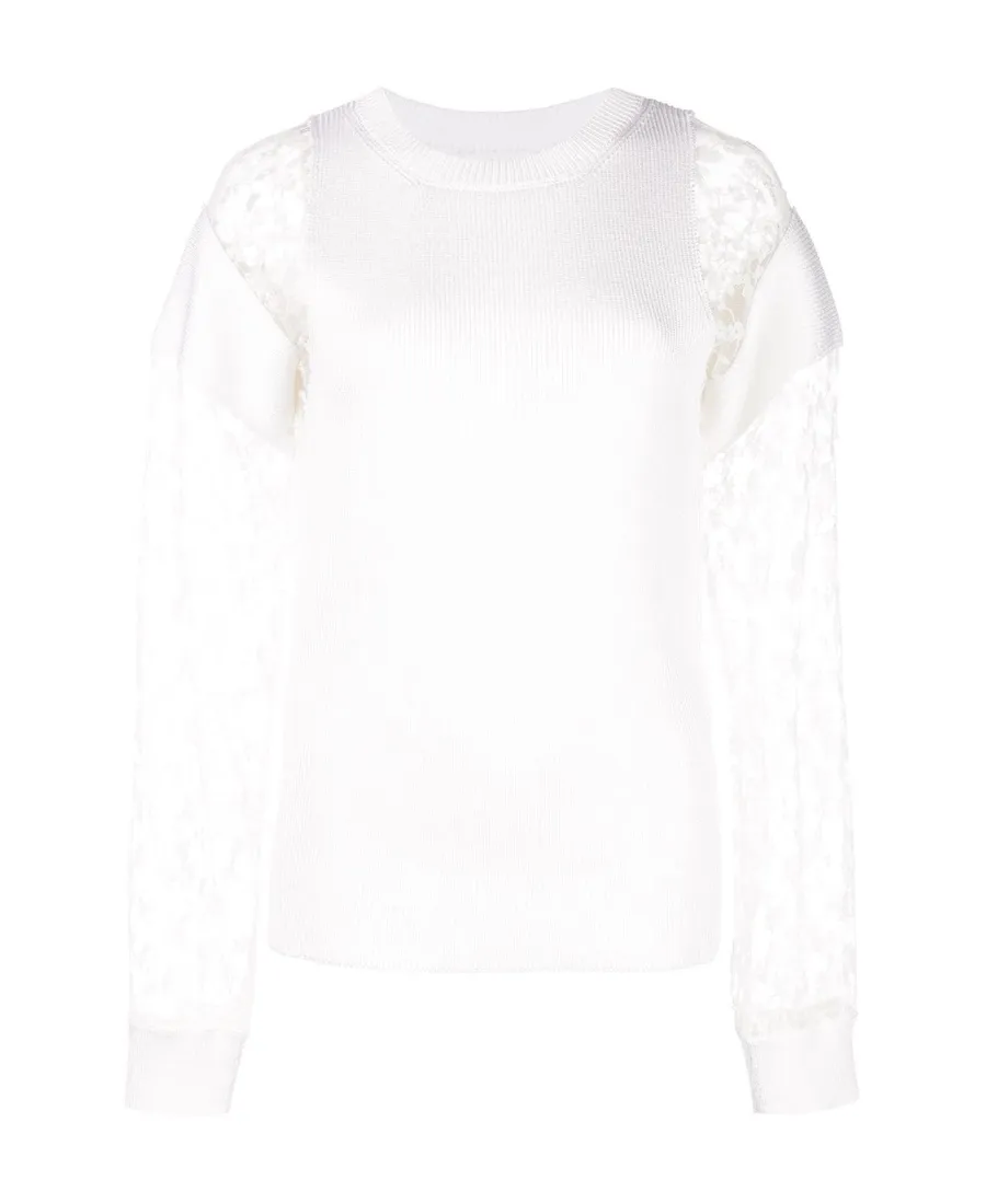 Lace Spliced Pullover