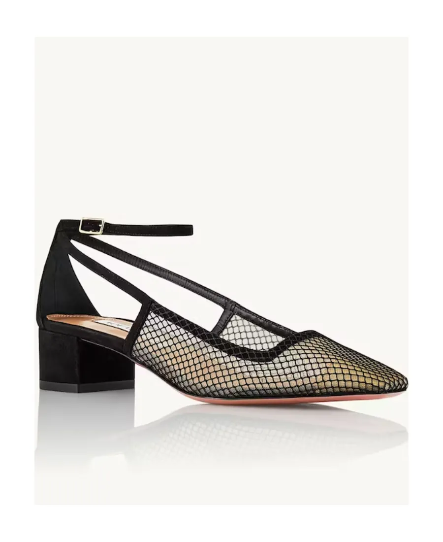 Aquazzura Square Toe Mesh Pumps