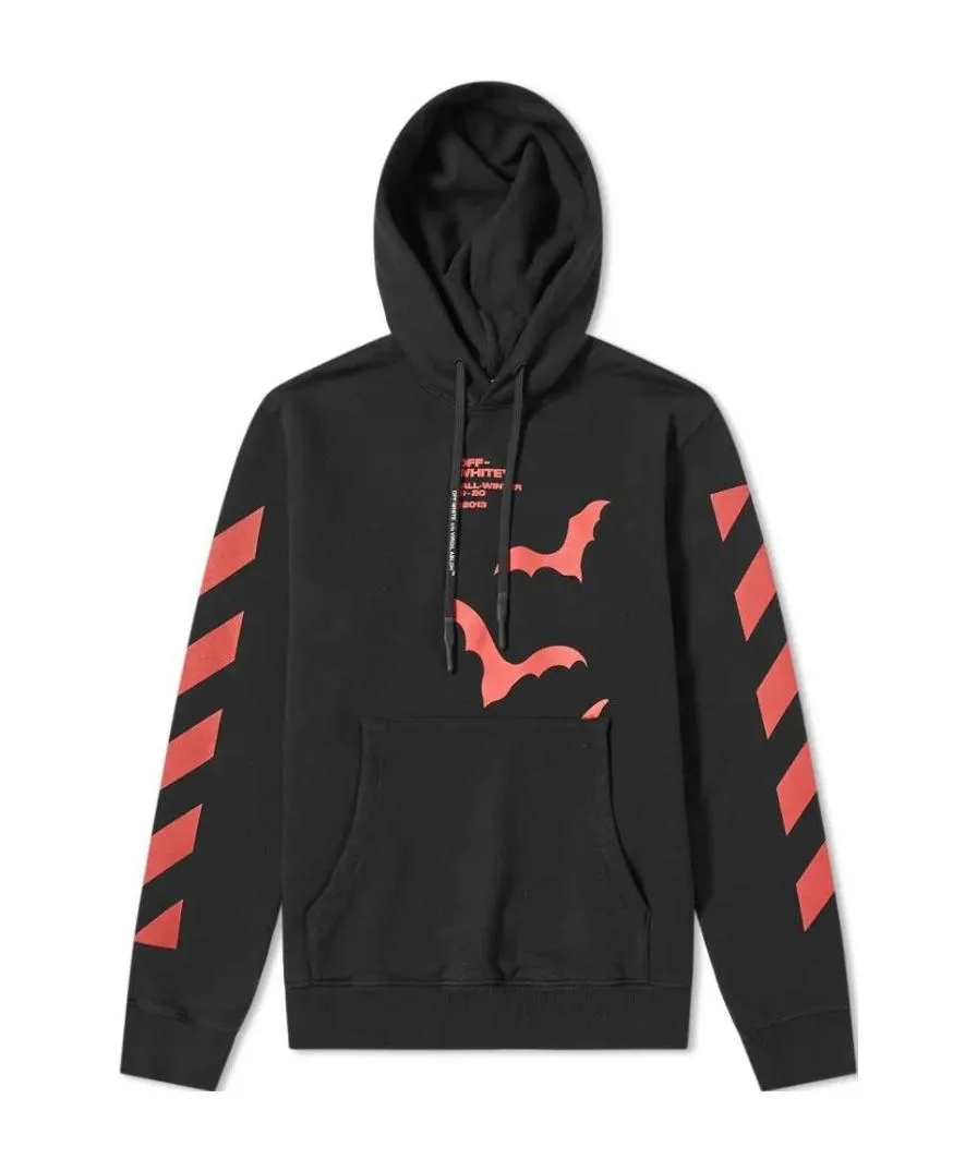 Bat Printed Hooded Sweater