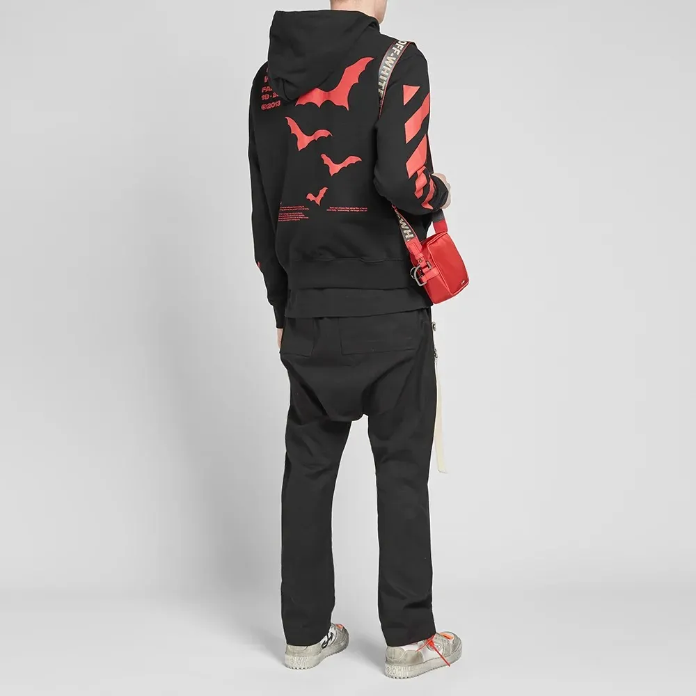 Bat Printed Hooded Sweater