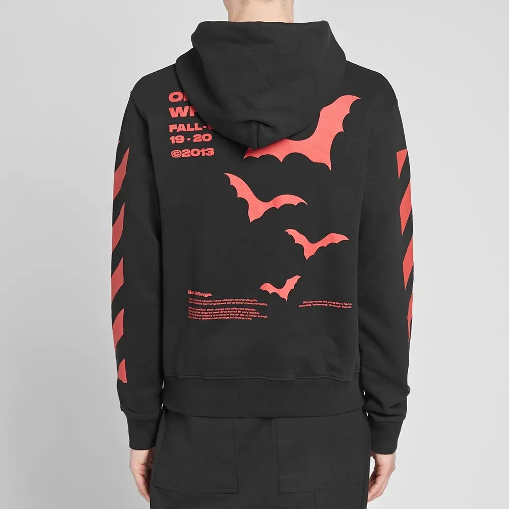 Bat Printed Hooded Sweater